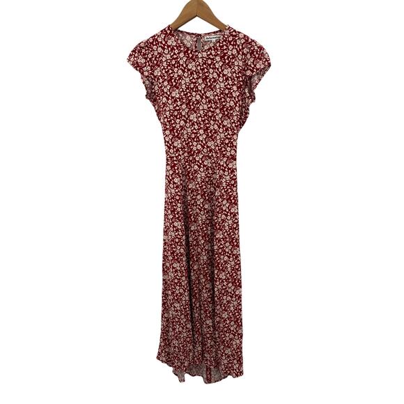 Reformation 2 Gavin Floral Midi Dress Grenadine - Picture 3 of 7